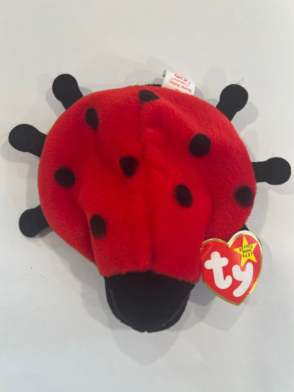 TY Beanie Baby Lucky The Ladybug 1995 with Spots Plush Toy RARE